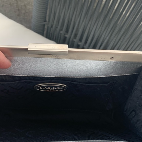 Floral satin vintage clutch - Picture 3 of 3